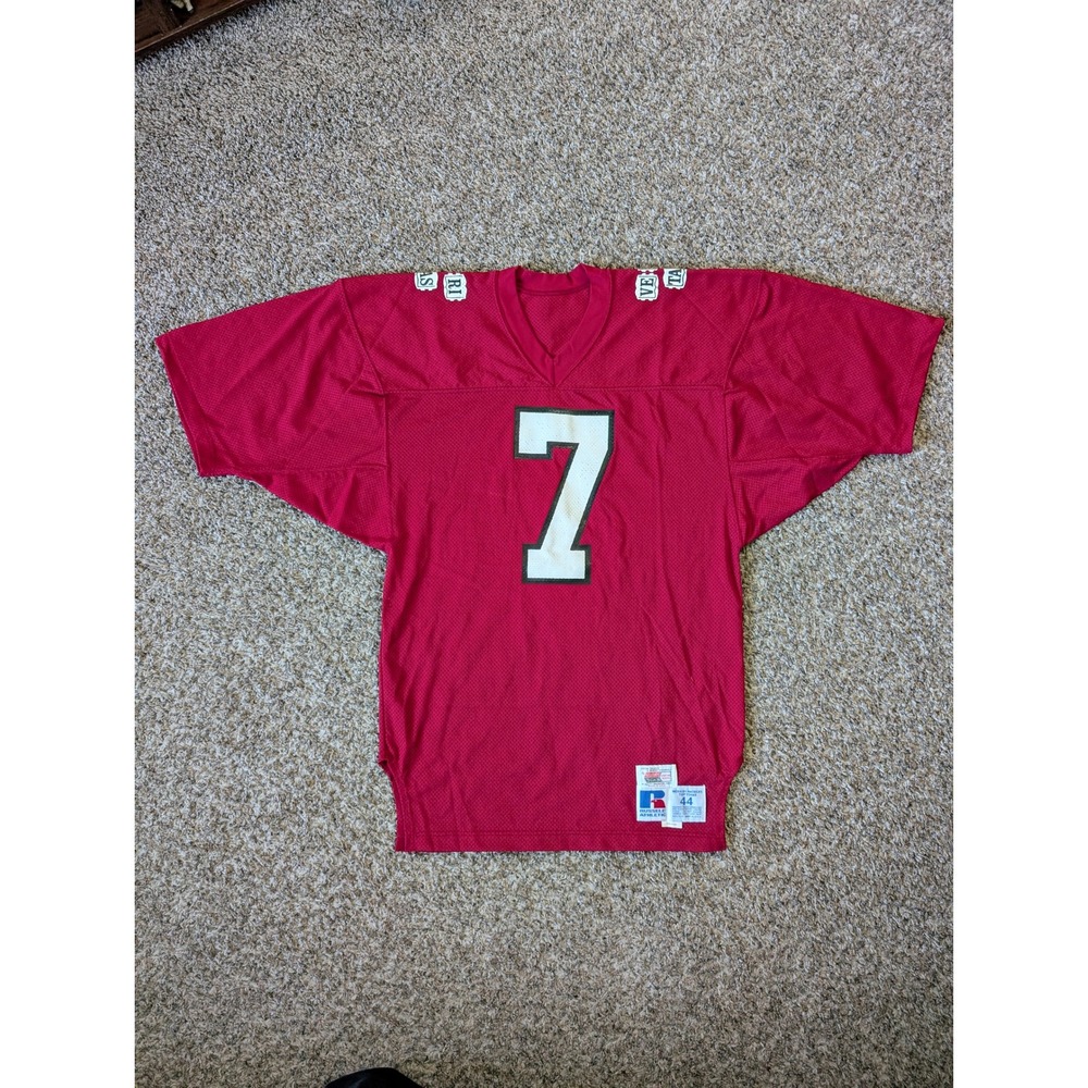 Vintage Russell Athletic Harvard Crimson Football Jersey #7 Veritas Mens 44 USA
